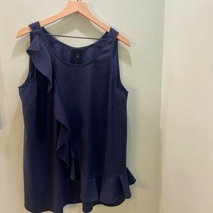 Navy Lane Bryant Ruffle Tank Camisole